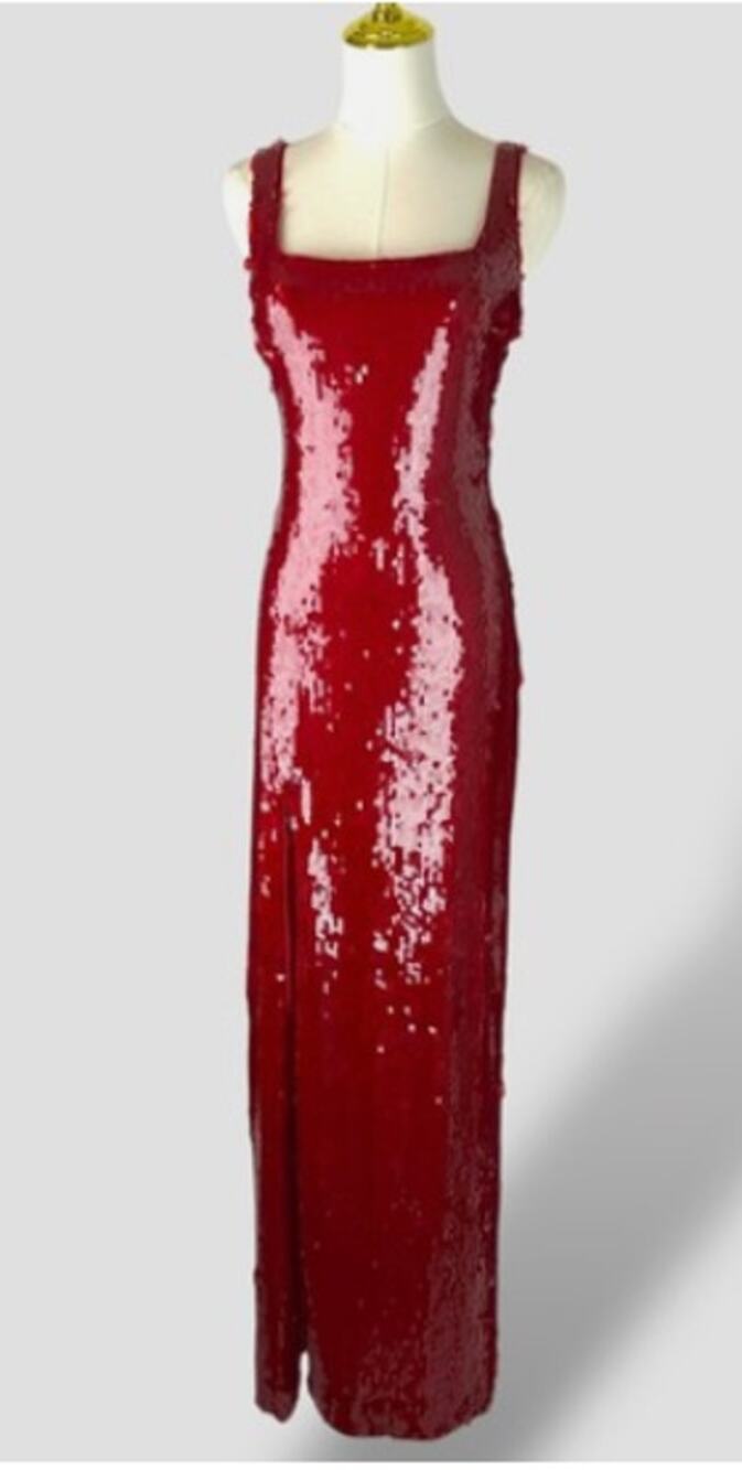 Staud - Red Sequin Maxi Dress - Women's Size Large - NWT